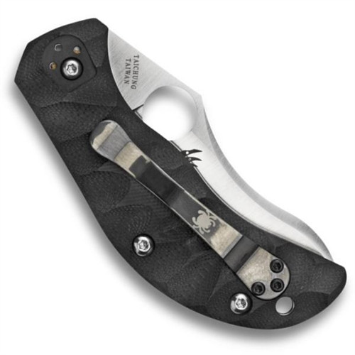 Spyderco Zulu Knife, Black G10, Plain Edge Blade