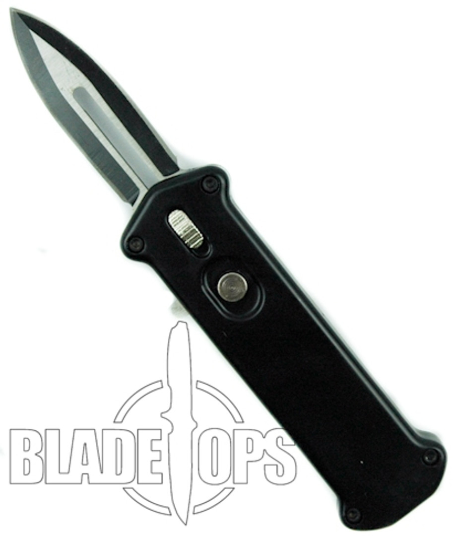 Junior Joker OTF Knife, Black Handle