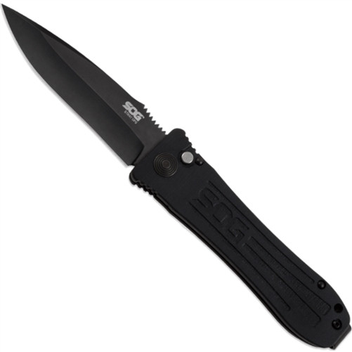 SOG SO-1001 Strat Ops Auto Knife, CPM-S35VN Black Blade