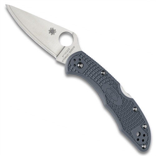 Spyderco Sprint Run C11FPBLE  Blue/Grey Delica 4 Folder Knife, V-Toku2/SUS310 Satin Blade