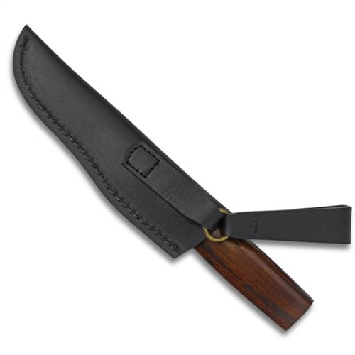 Spyderco Puukko Fixed Blade Knife, Ironwood Handle, Plainedge, FB28WDP