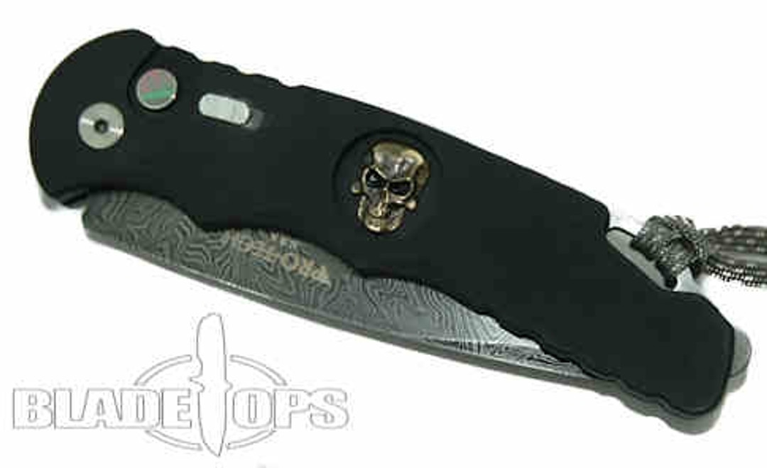 Protech Tactical Response 4 Auto Knife, Gold Skull