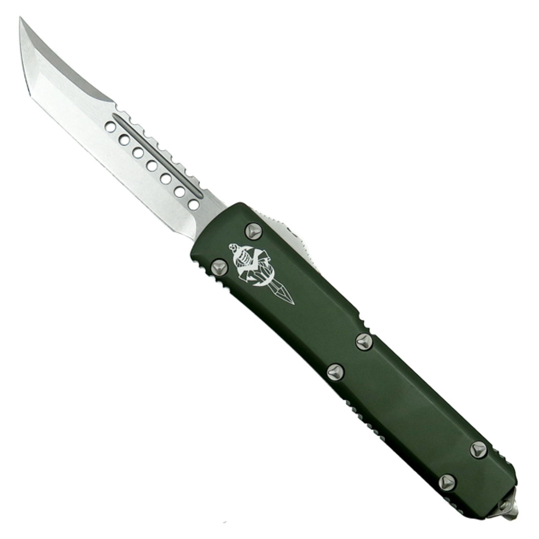 Microtech 119-10OD OD Green Ultratech Hellhound Tanto OTF Auto Knife, Stonewash Blade