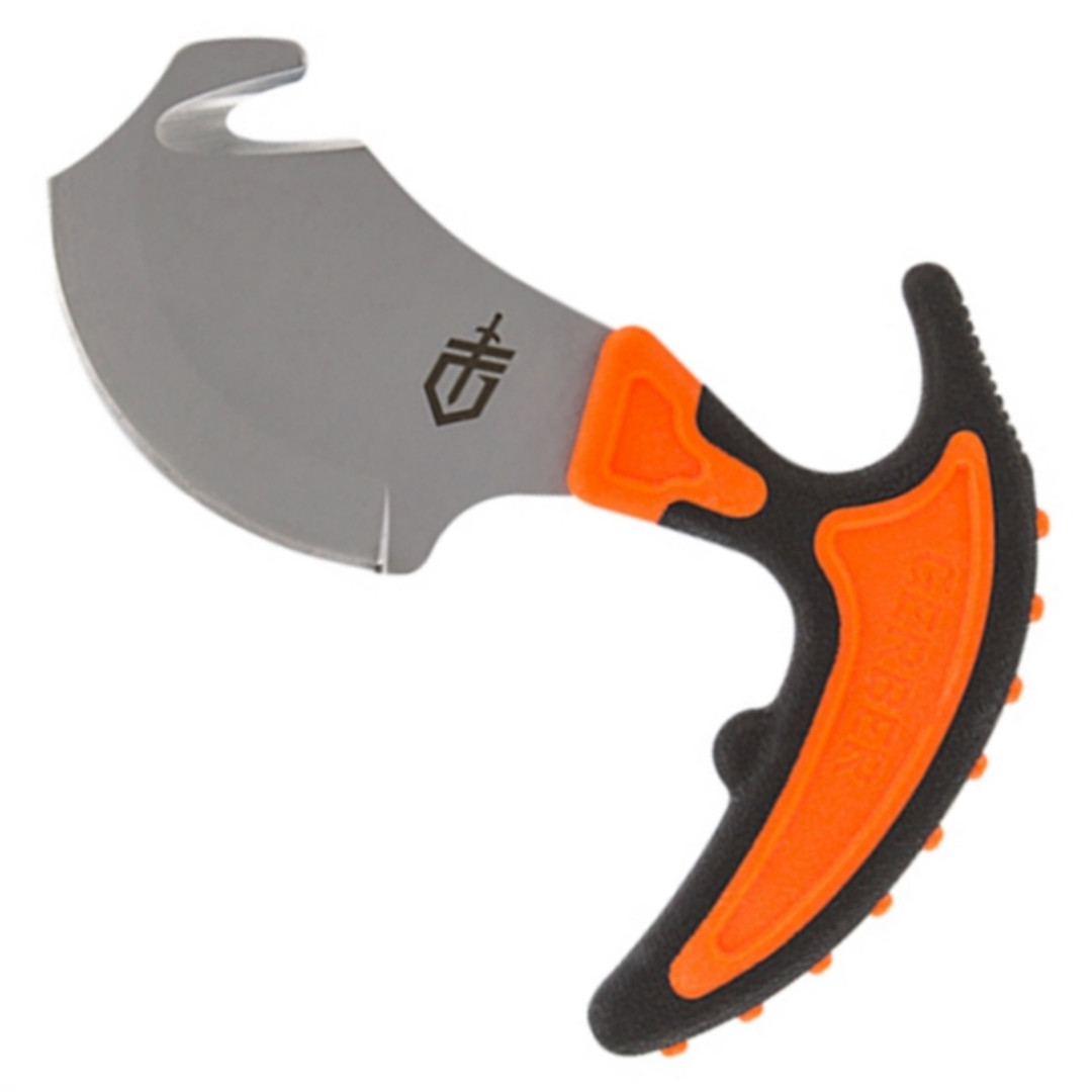 Gerber 31-002743 Black/Orange Vital Skin & Gut Fixed Blade Knife, Bead Blast Blade