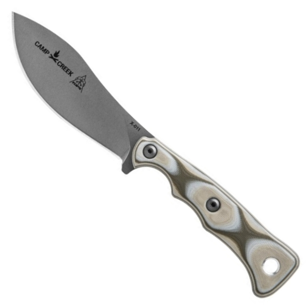 TOPS Camp Creek Fixed Blade Knife, CPM-S35VN Tumbled Blade