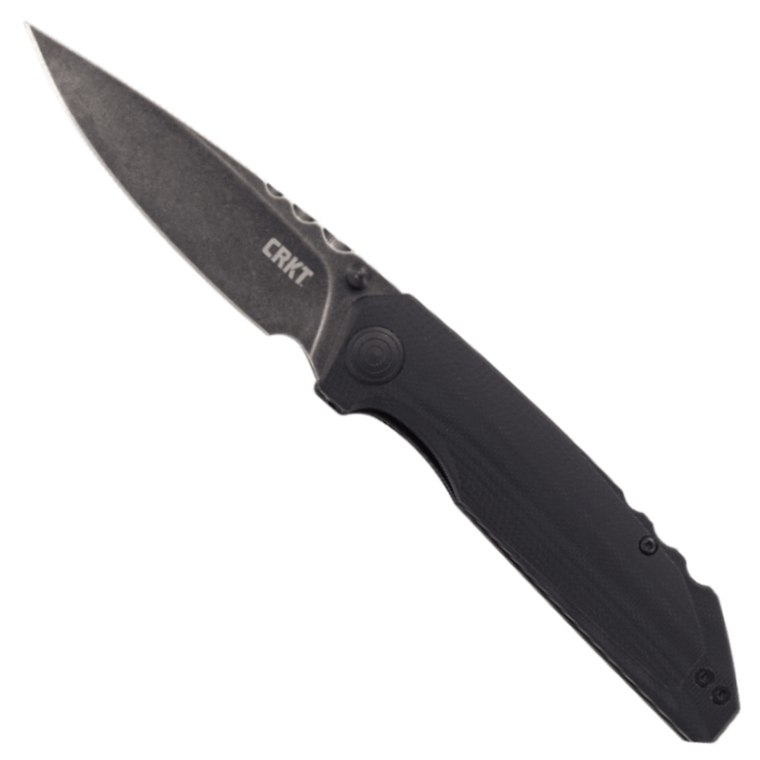 CRKT Fast Lane Spring Assist Knife, Black/Stonewash Blade