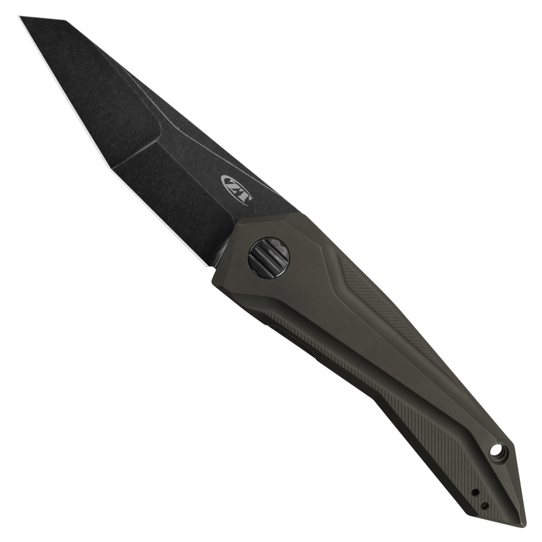 Zero Tolerance Sprint Run 0055BRZ Bronze Flipper Knife, BlackWash Blade