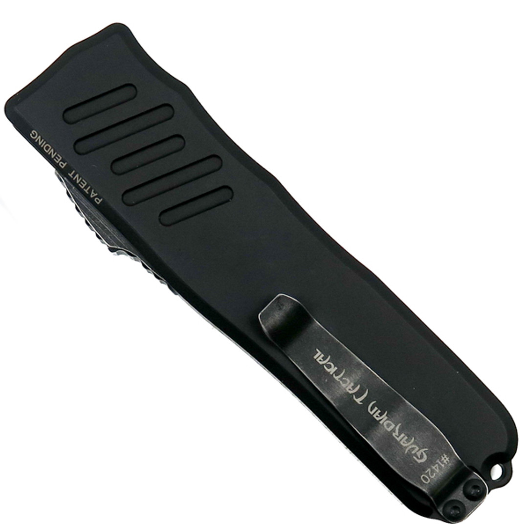 Guardian Tactical RECON-035 OTF Auto Knife, Black Blade