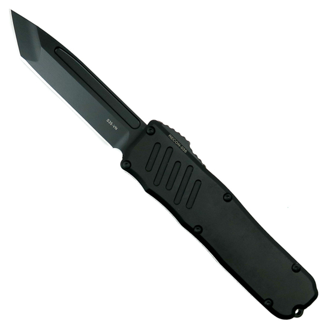 Guardian Tactical RECON-035 Tanto OTF Auto Knife, Black Blade