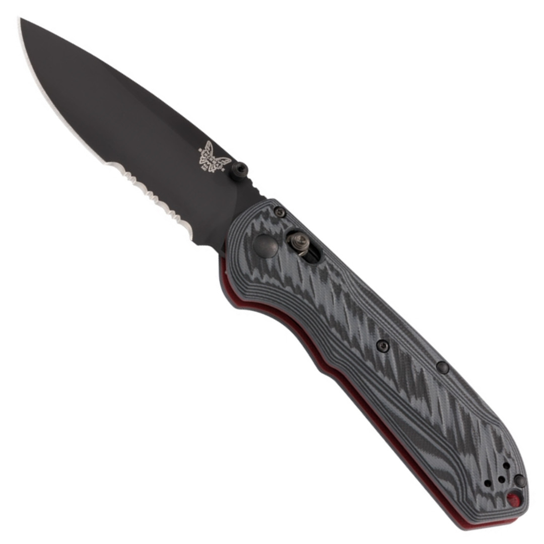 Benchmade Freek G-10 Folder Knife, CPM-M4 Black Combo Blade