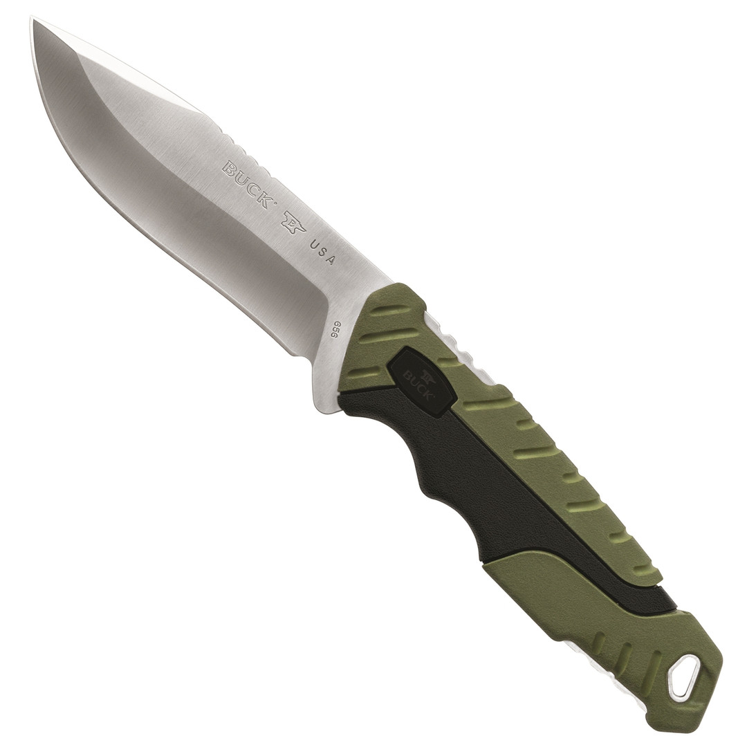 Buck Pursuit Large Fixed Blade Knife, Satin Blade