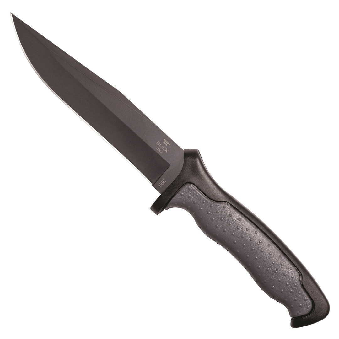 Buck Nighthawk Large Fixed Blade Knife, Sniper Grey Blade