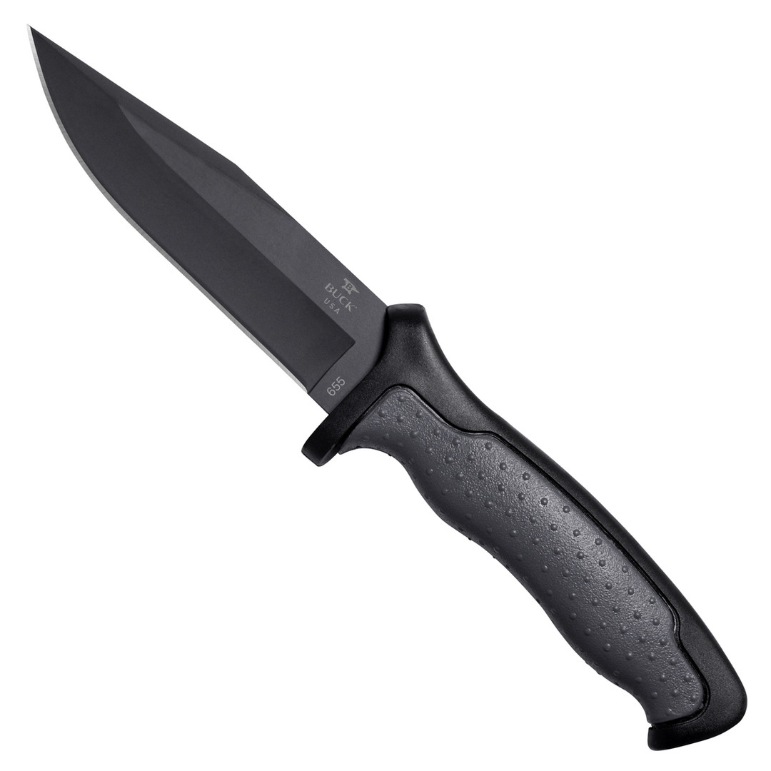 Buck Nighthawk Small Fixed Blade Knife, Sniper Grey Blade