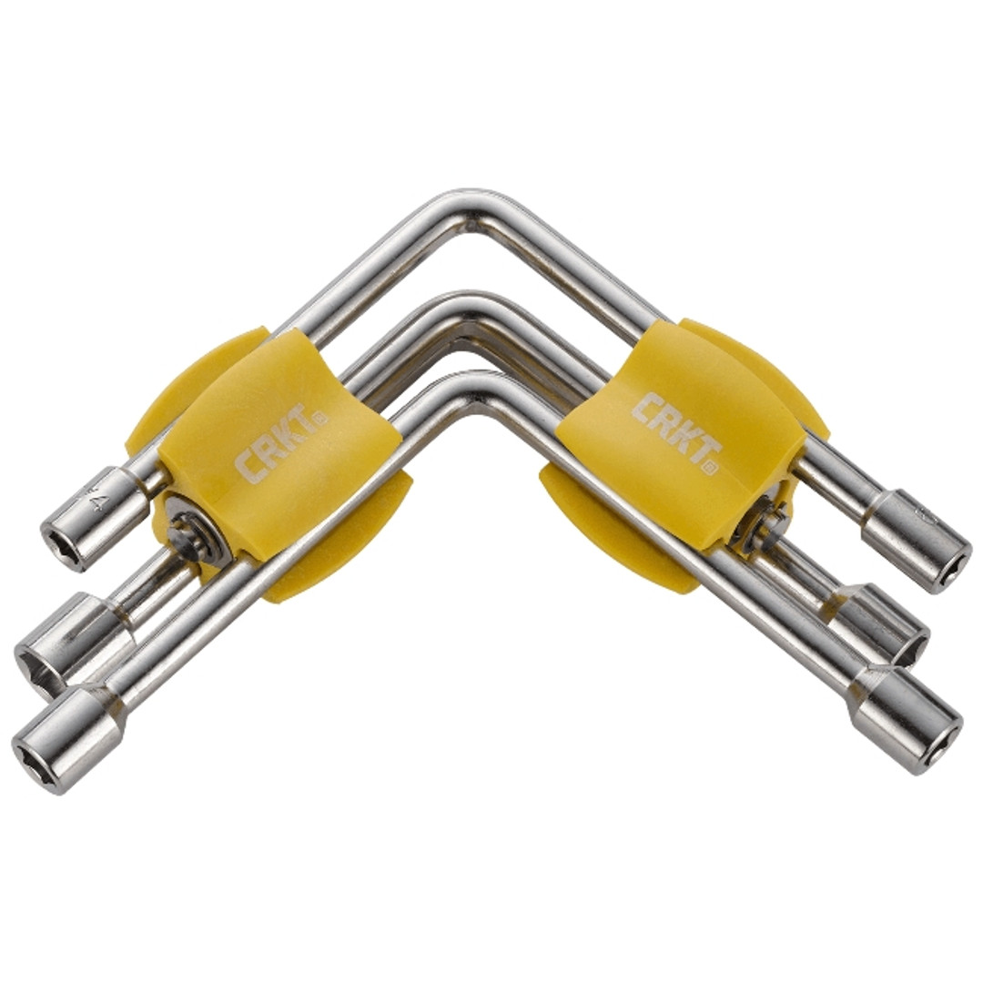 CRKT Twist & Fix SAE/Metric Socket Tool, Yellow Handles