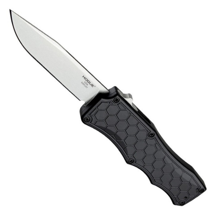 Hogue Knives Exploit OTF Auto Knife, Tumbled Blade FRONT VIEW