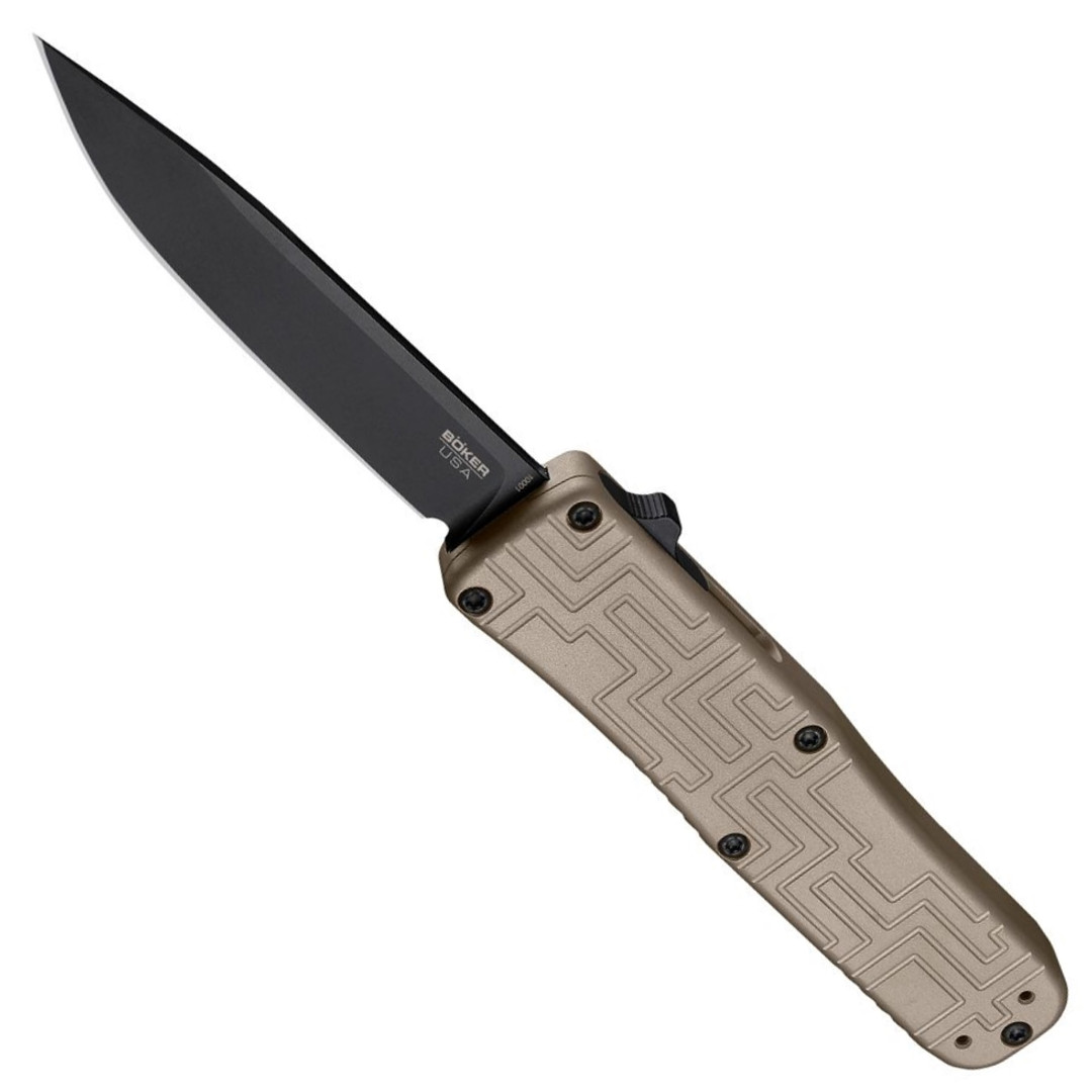 Boker Plus USA OTF Automatic Knife Black / Stonewash 06EX260 Hogue