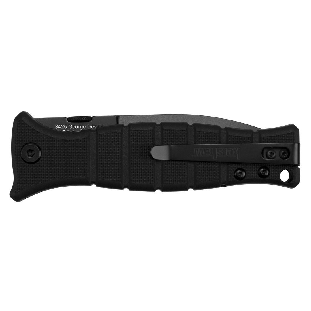 Kershaw XCOM Folder Knife, Black Blade REAR VIEW