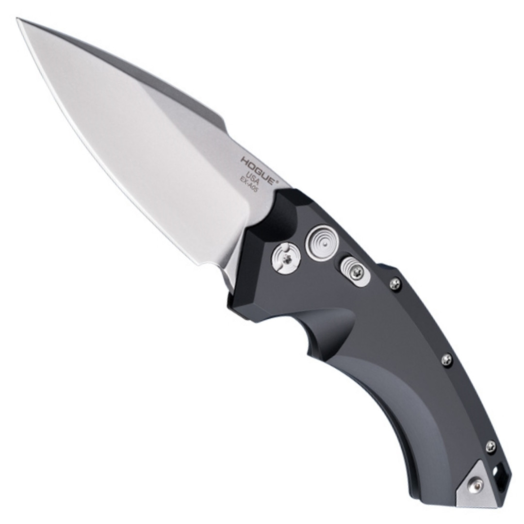 Hogue Knives EX-A05 4" Spear Point Auto Knife, Tumbled Blade