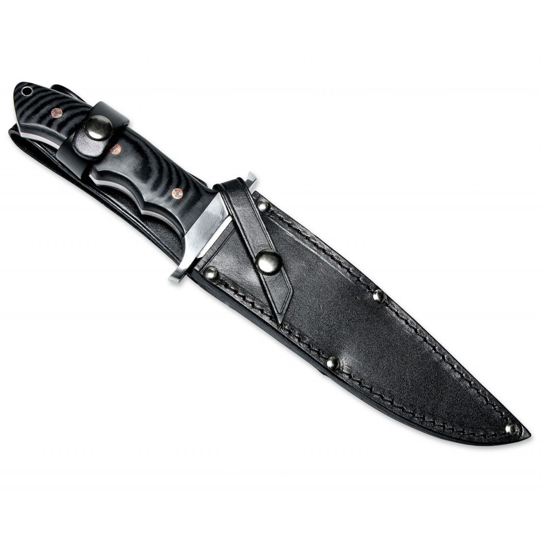 Boker Plus Valkyrie Fixed Blade Knife, Satin Blade SHEATH VIEW