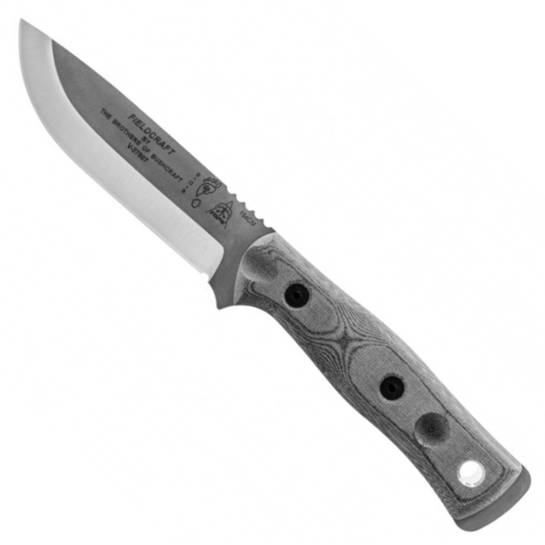 TOPS BOB Fieldcraft Fixed Blade Knife, 154CM Blade FRONT VIEW