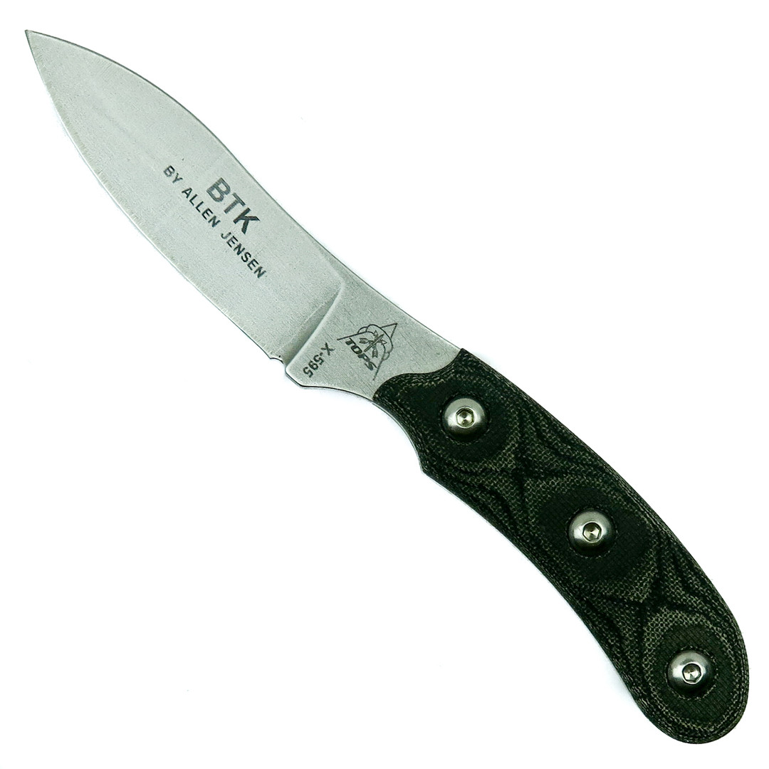 TOPS Bird And Trout Fixed Blade Knife, Stonewash Blade