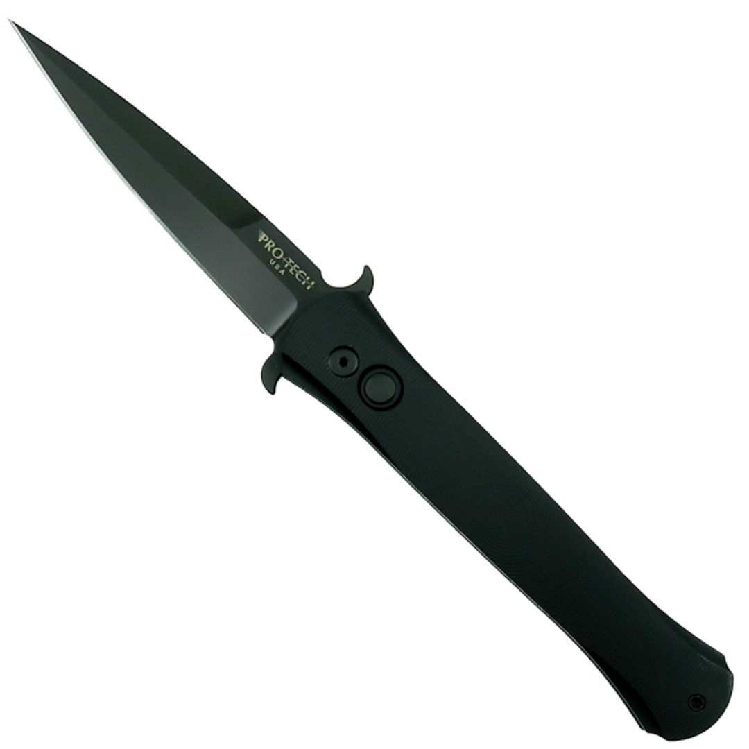 Pro-Tech 3-D Circle The Don Auto Knife, Black Blade, Open