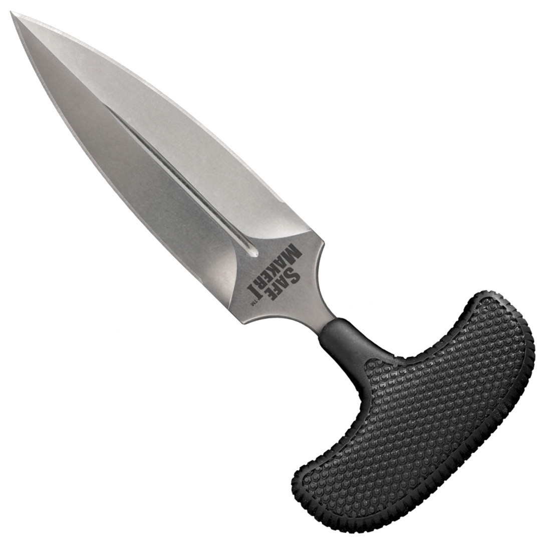 Cold Steel Safe Maker I Fixed Blade Knife, Stonewash Blade FRONT VIEW