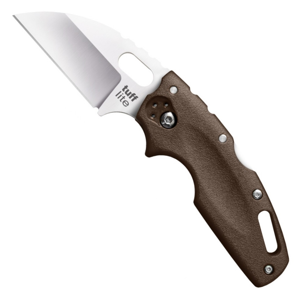 Cold Steel FDE Tuff Lite Folder Knife, Satin Blade FRONT VIEW