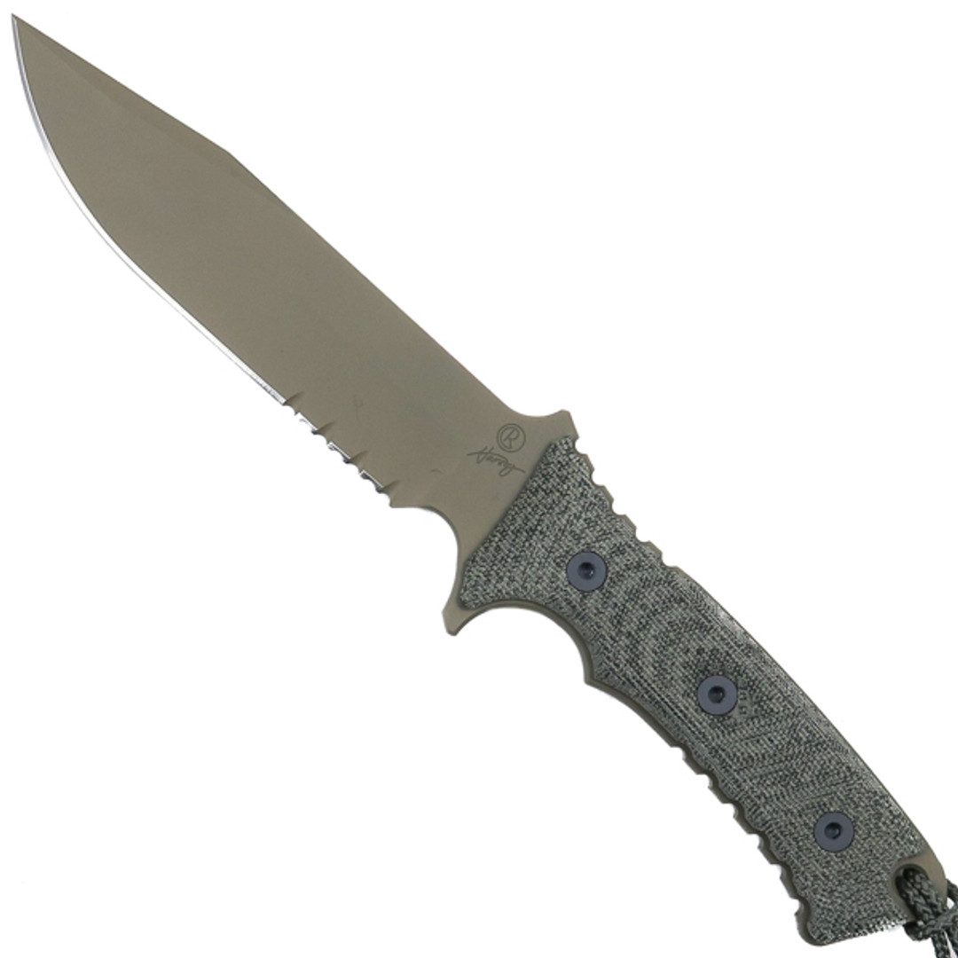 Chris Reeve Pacific Fixed Blade Knife, FDE Combo Blade