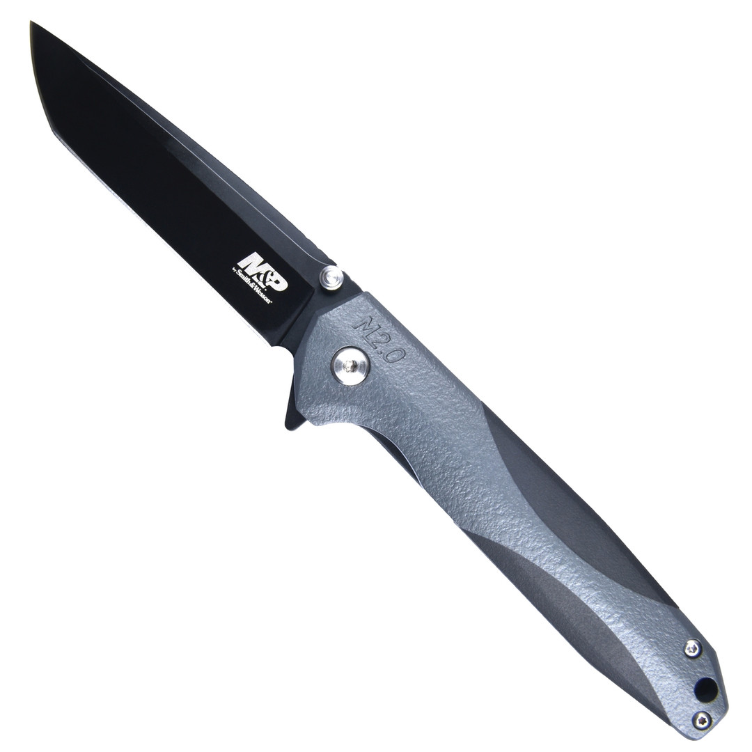 Smith & Wesson M&P M2.0 Tanto Folder Knife, Black Blade FRONT VIEW