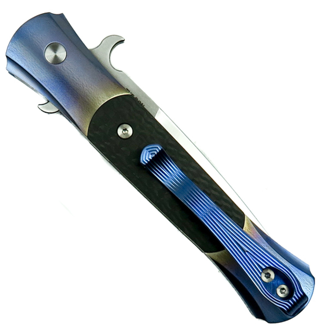 Pro-Tech Custom Spectrum The Don Auto Knife, Carbon Fiber, Satin Blade REAR VIEW