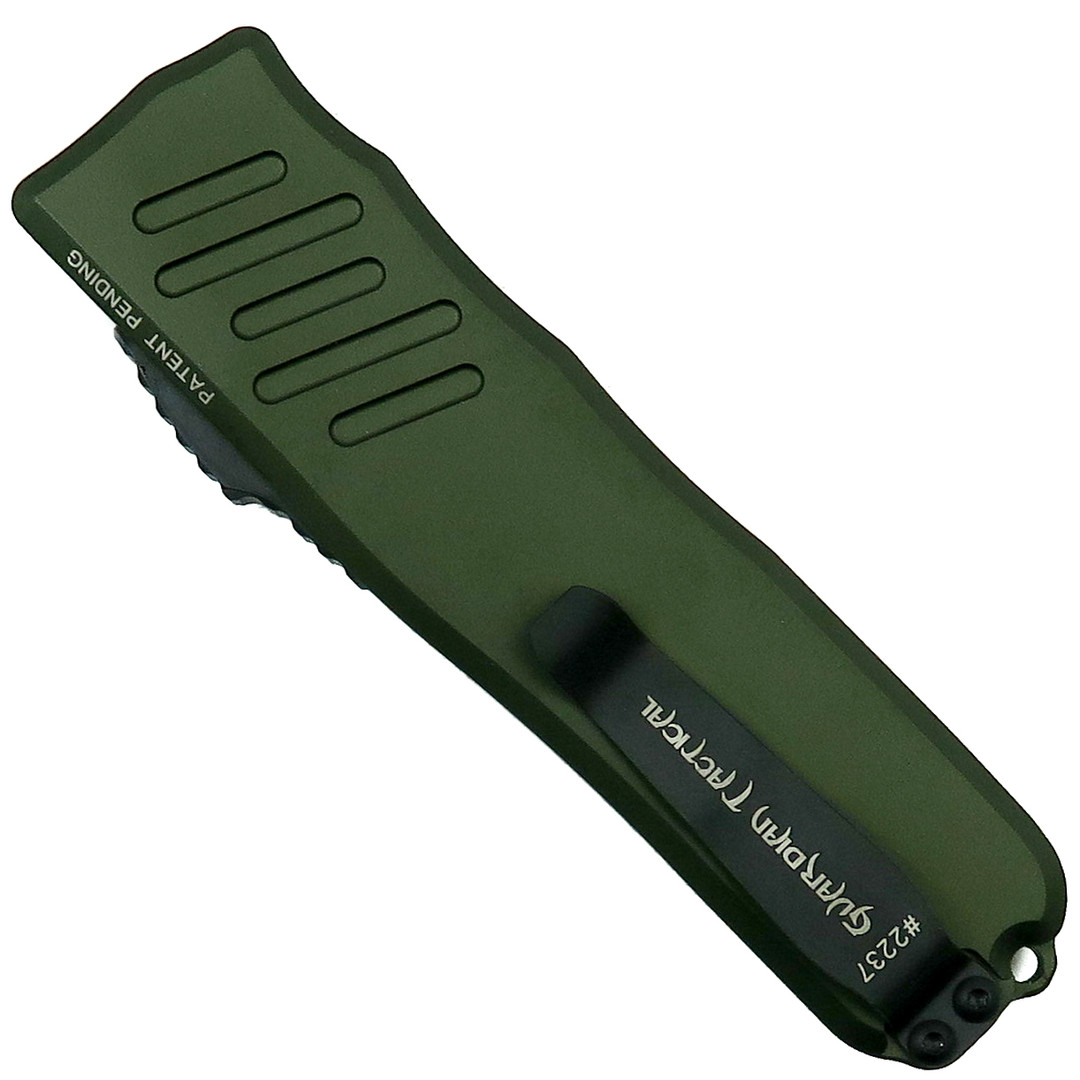 Guardian Tactical OD Green RECON-035 Tanto OTF Auto Knife, Two Tone Combo Blade Clip