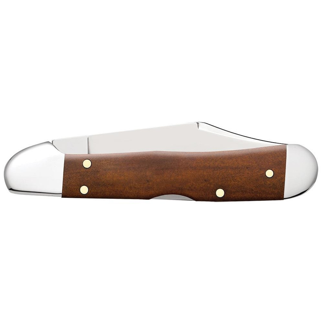 Case Mini CopperLock Chestnut Bone Folder Knife, Satin Blade REAR VIEW
