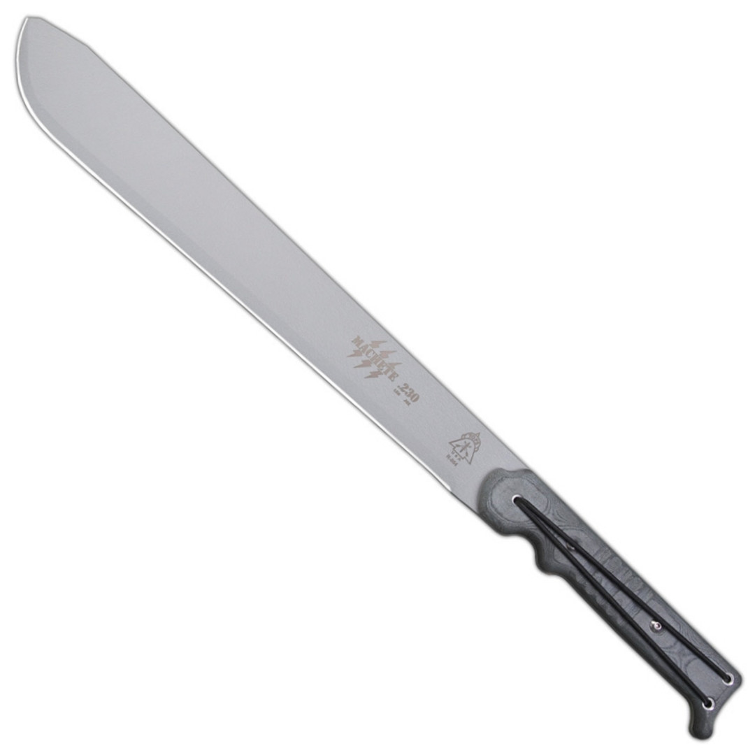 TOPS Machete .230 Fixed Blade Knife, Tactical Grey Blade