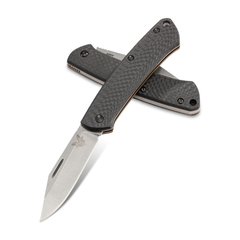 Benchmade Proper Carbon Fiber Clip Point Folder Knife, CPMS90V Blade