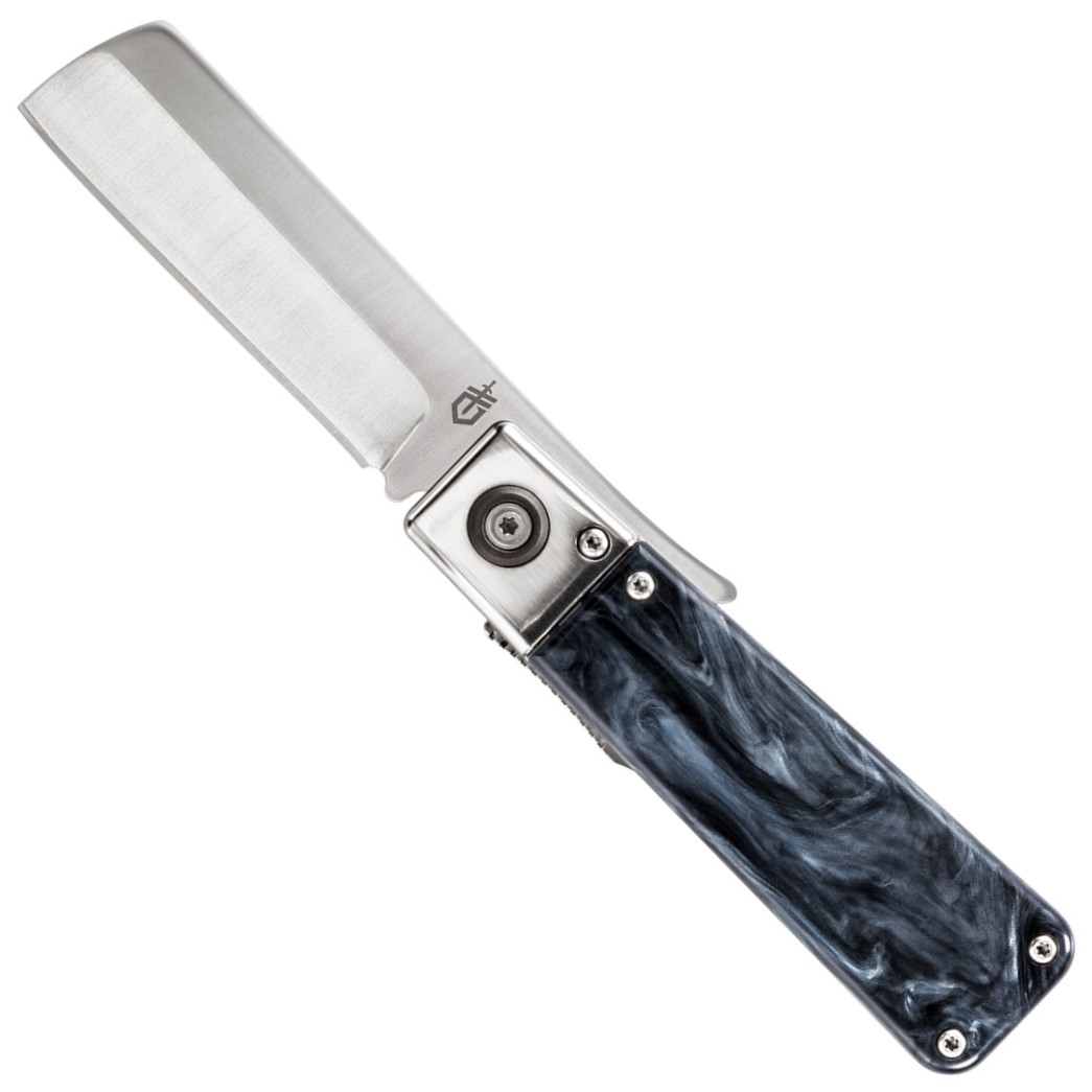 Gerber Marble Jukebox Flipper Knife, Satin Blade