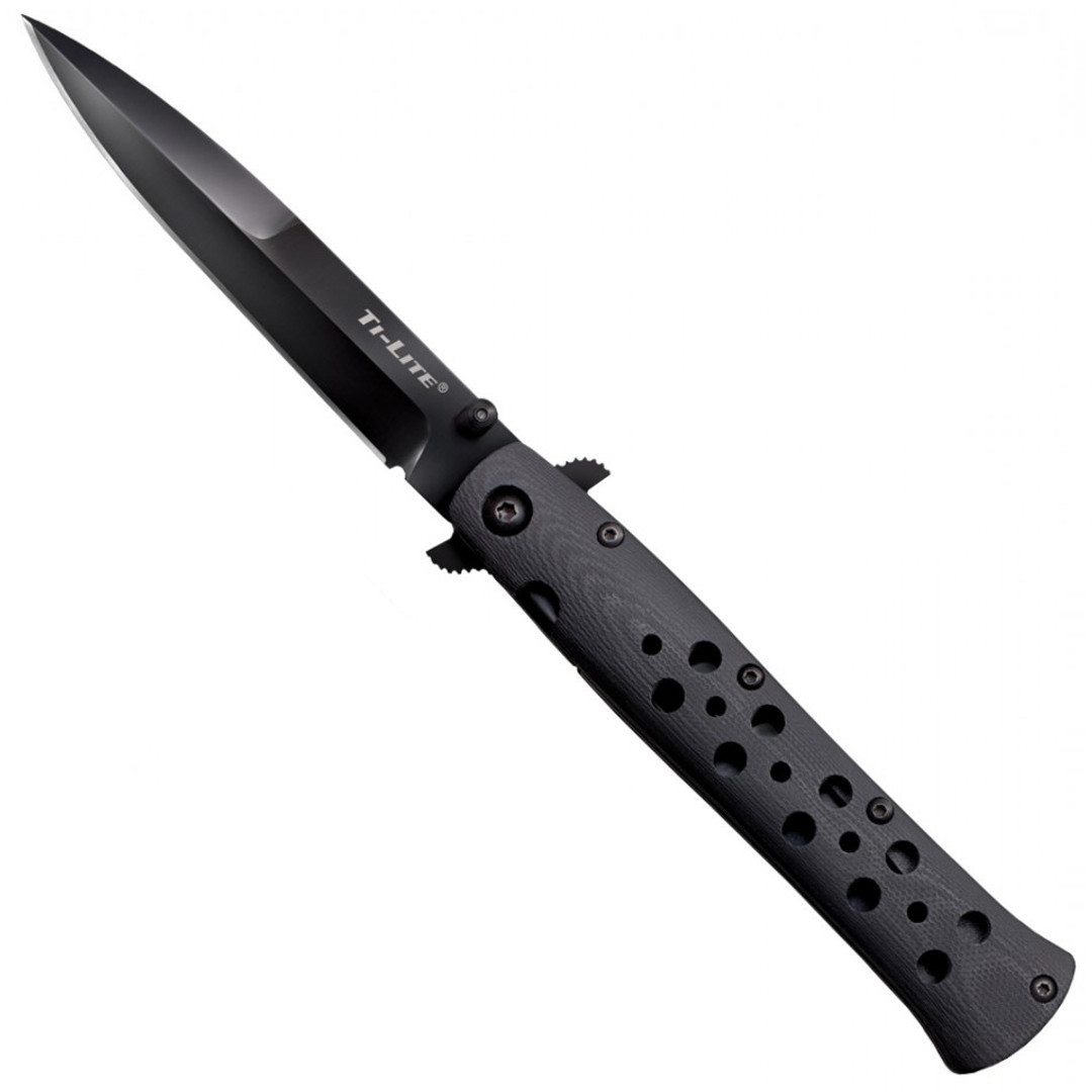 Cold Steel Ti-Lite 4" G-10 Folder Knife, CPM-S35VN Black Blade