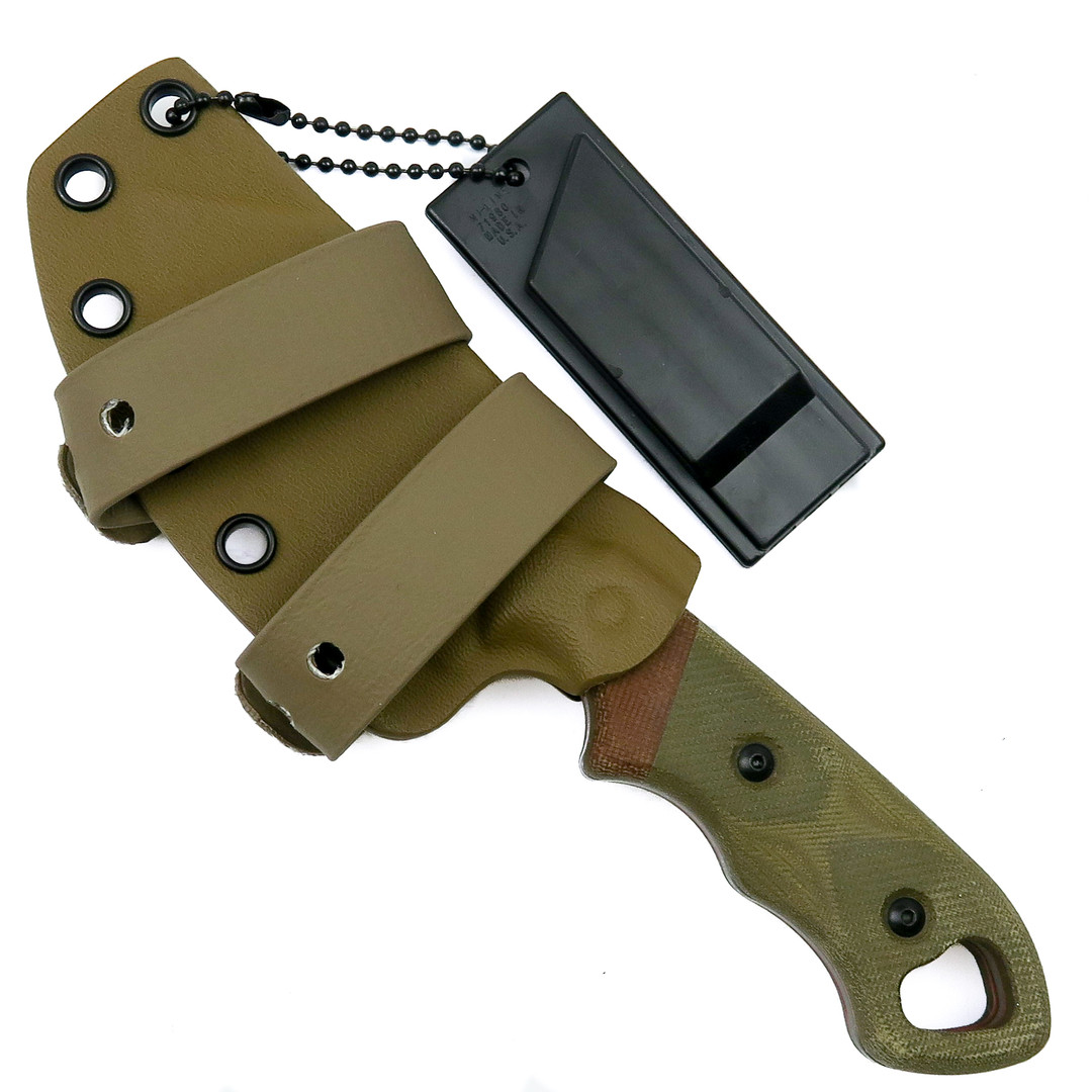 TOPS Viking Tactics Patriot Fixed Blade Knife, Acid Rain Blade, sheath back