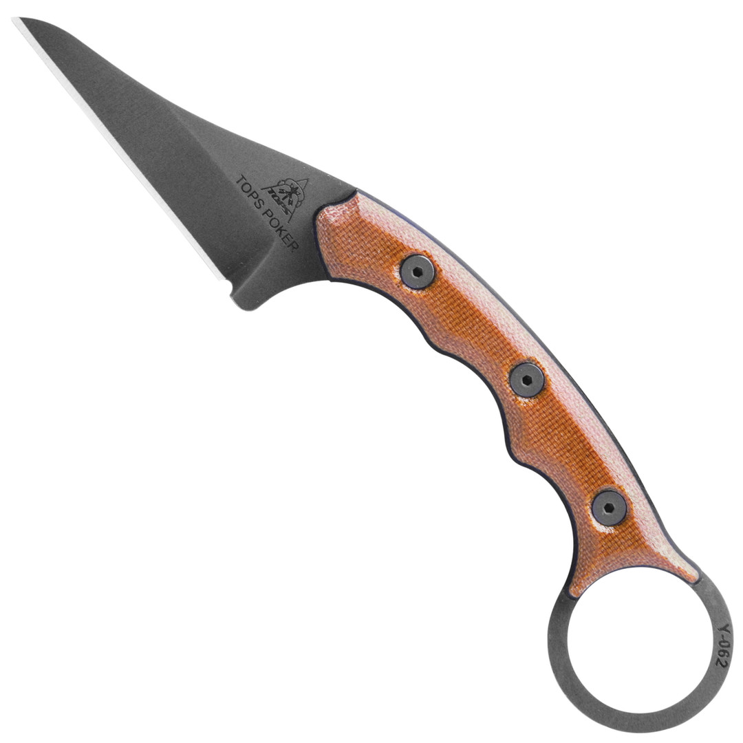 TOPS Poker Fixed Blade Knife, Acid Rain Blade