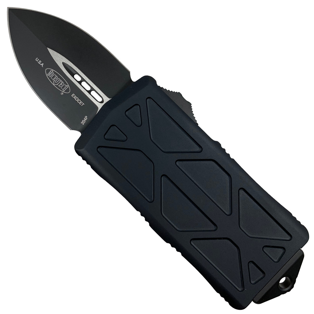 Microtech Tactical Exocet OTF Auto Knife, Black Blade