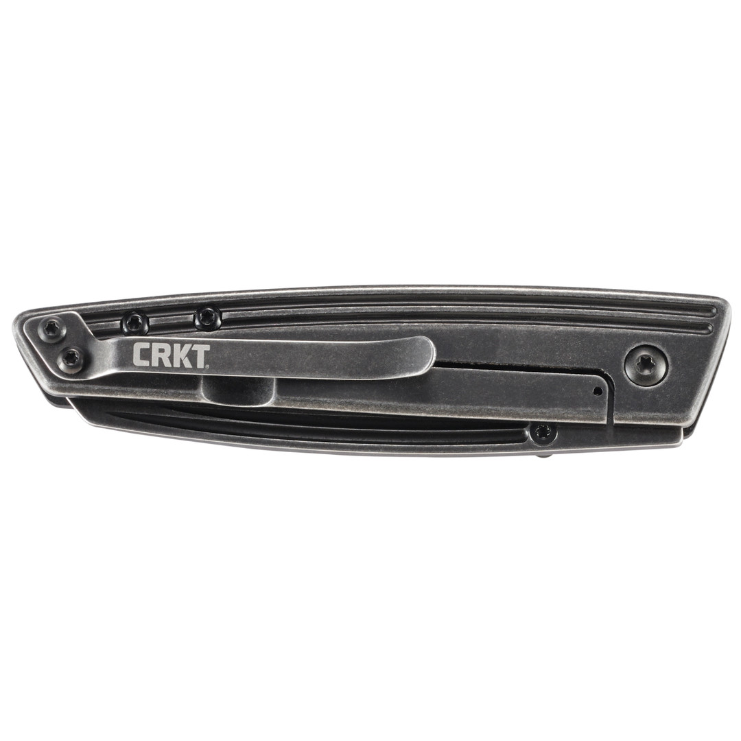 CRKT Inara Folder Knife, Black/Stonewash Blade REAR VIEW