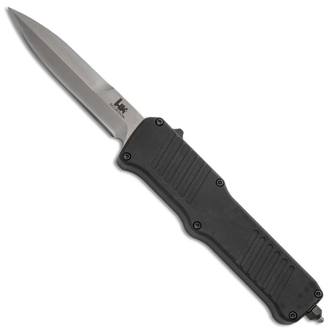 HK Incursion Bayonet OTF Auto Knife, Tumbled Blade