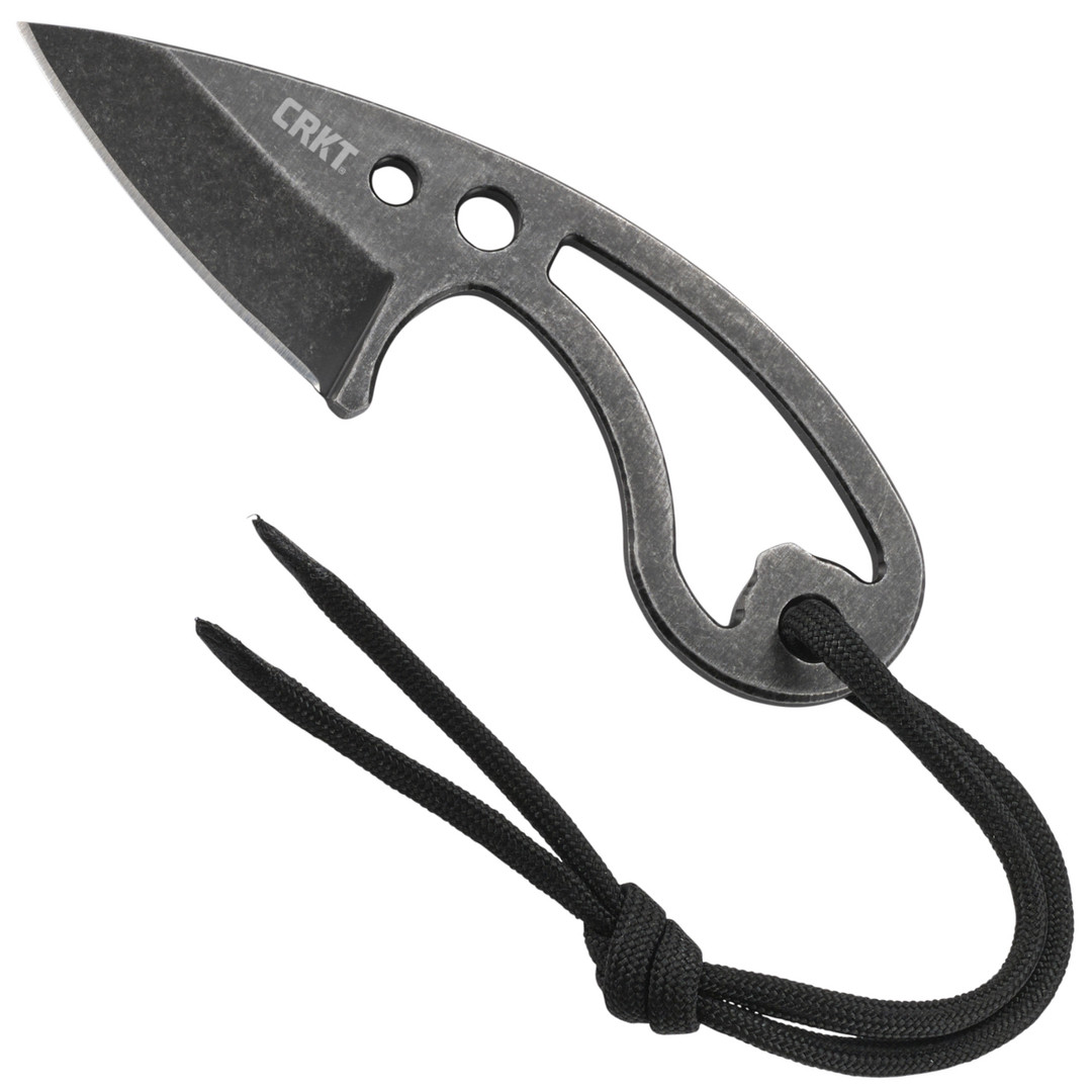 CRKT Owlet Fixed Blade Knife, Black/Stonewash Blade
