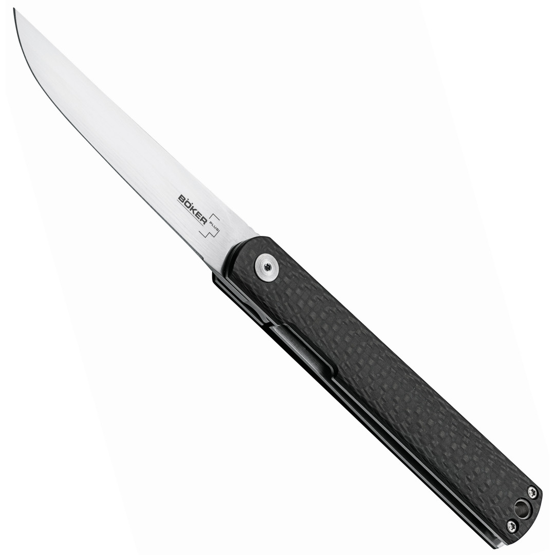 Boker Plus Nori Carbon Fiber Flipper Knife, Satin Blade