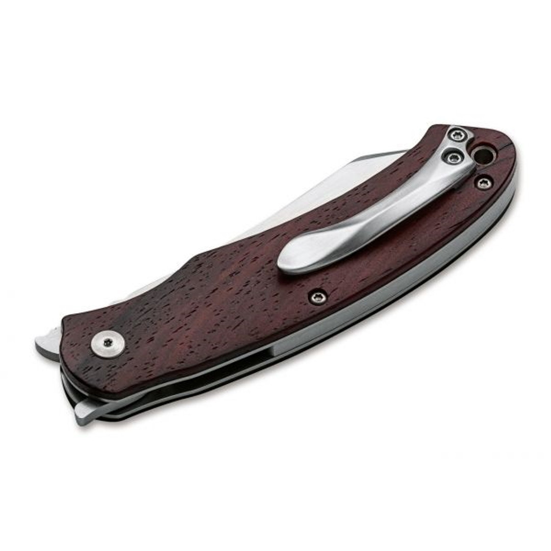 Boker Plus Takara Cocobolo Flipper Knife, D2 Blade REAR VIEW