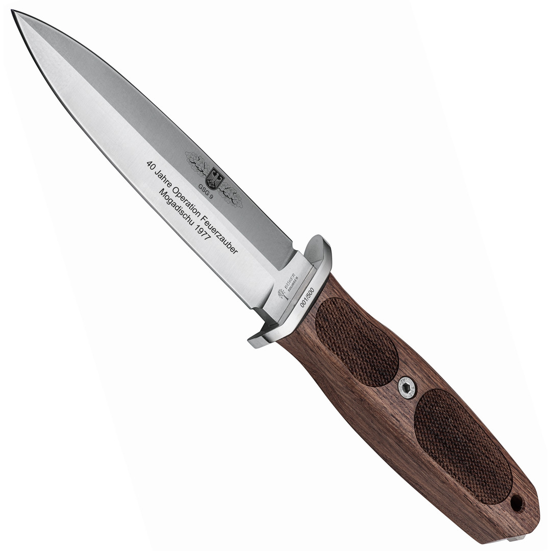 Boker Classic Applegate-Fairbairn 5.5 Feuerzauber Fixed Blade Knife, Satin Blade