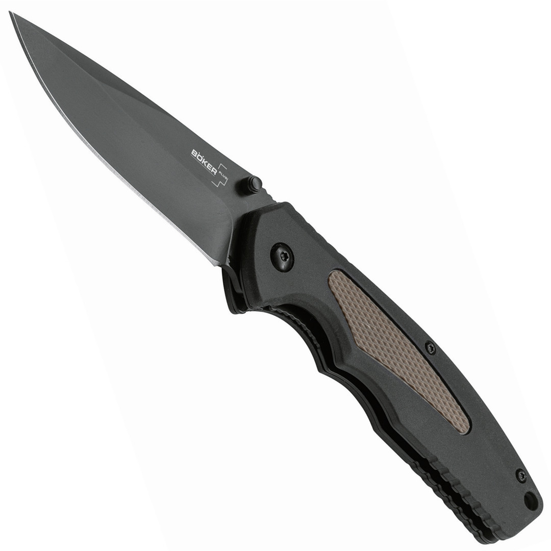 Boker Plus Black/Coyote Brown Gemini NGA Spring Assist Knife, D2 Black Blade