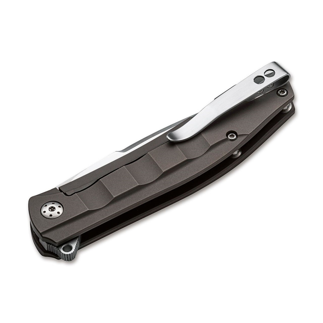 Boker Plus Talpid Steel Flipper Knife, D2 Blade REAR VIEW