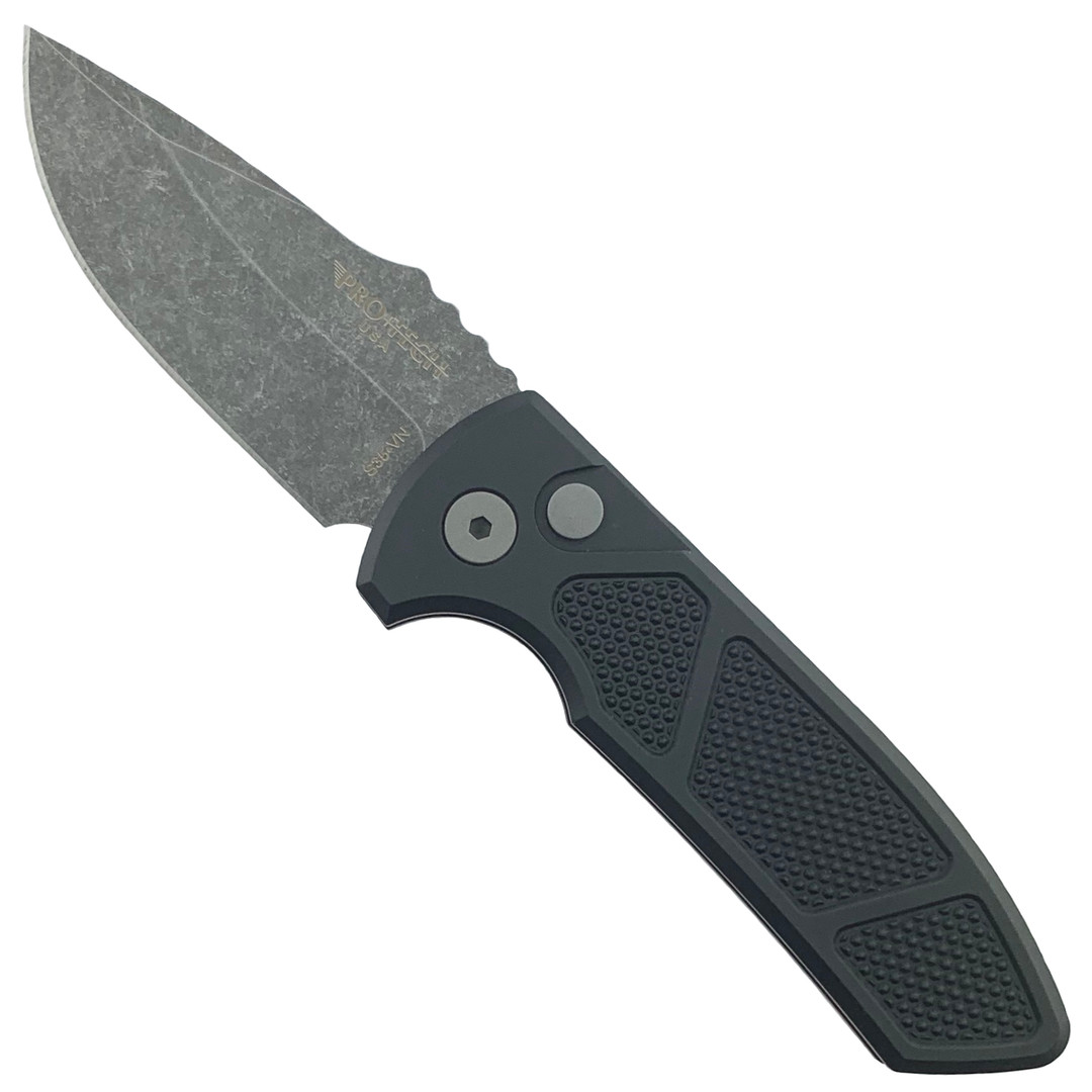 Pro-Tech Textured SBR Auto Knife, Acid Wash Blade