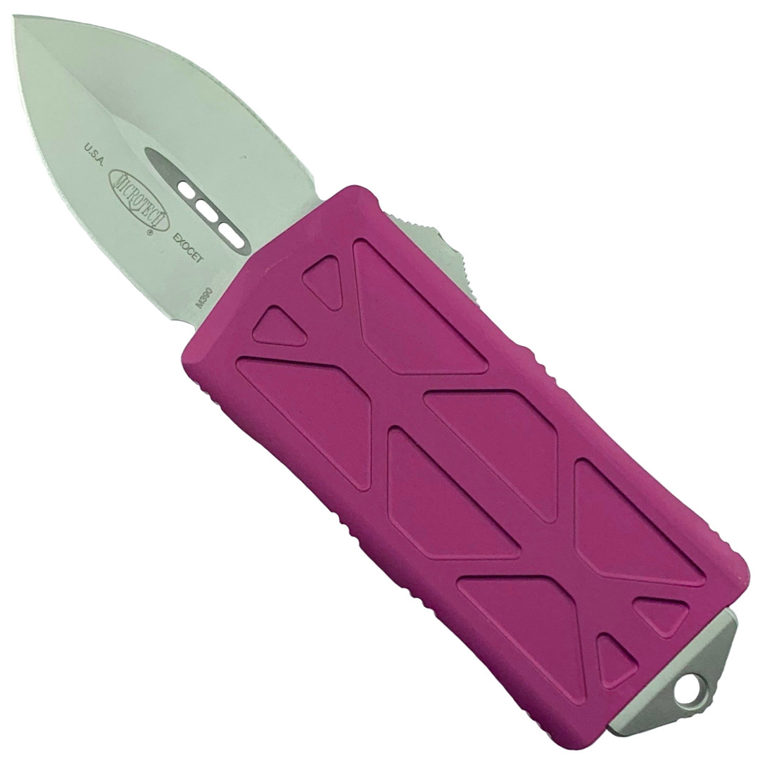 Microtech Violet Exocet OTF Auto Knife, Stonewash Blade